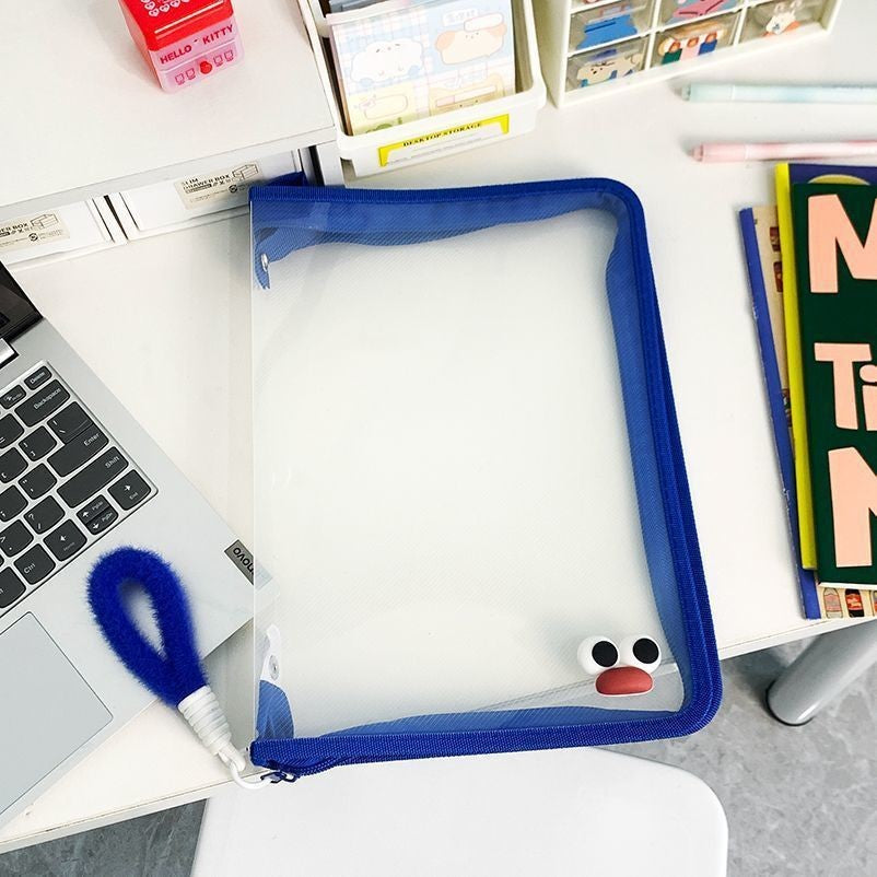 Ins Large Capacity A4 Zipper Transparent Storage Bag image 12