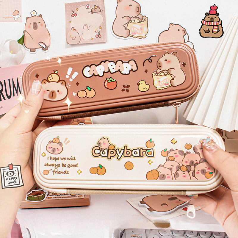 Cartoon Kapibara Single Layer Pencil Case image 0