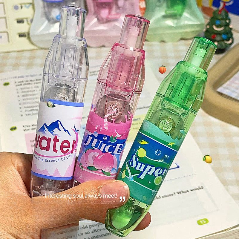 Ins High-value Cartoon Large-capacity Push-type Correction Tape image 0