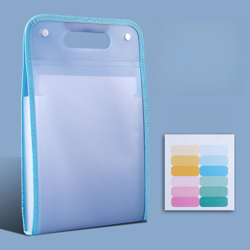 A4 Portable Vertical Multi-layer Large-capacity Organ Bag Storage and Finishing Artifact - Blue, 13 squares image