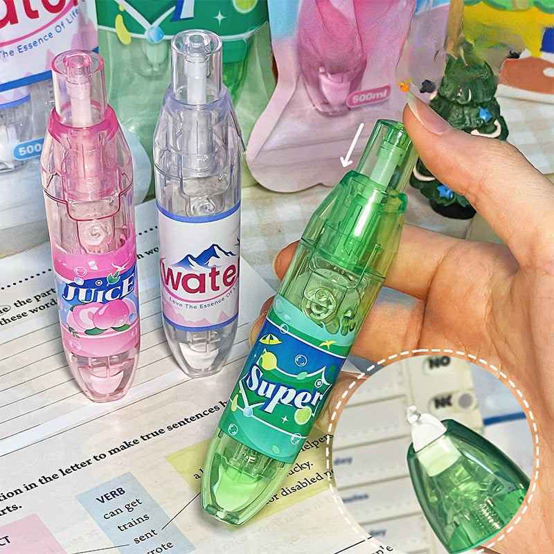 Ins High-value Cartoon Large-capacity Push-type Correction Tape image 3