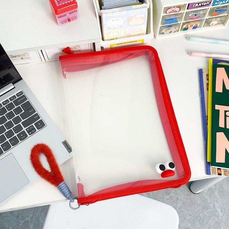 Ins Large Capacity A4 Zipper Transparent Storage Bag image 10