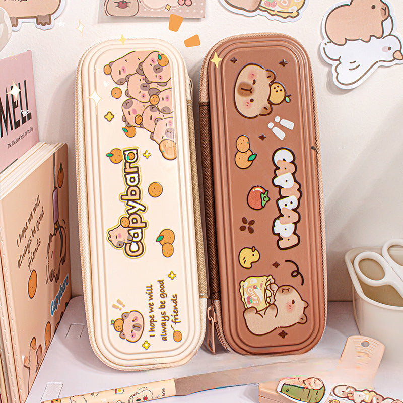 Cartoon Kapibara Single Layer Pencil Case image 1