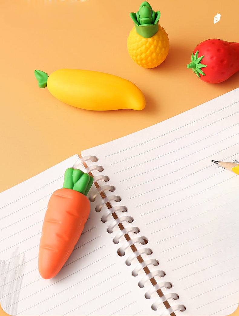 Carrot Strawberry Eraser Cartoon Cute Without Crumbs Like Leather image 10