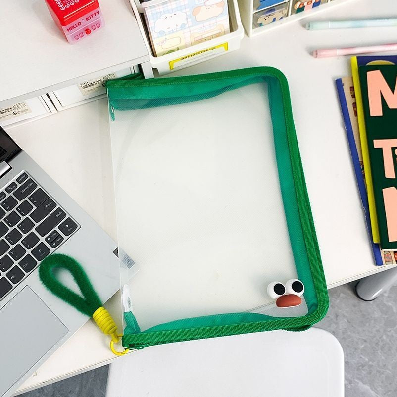 Ins Large Capacity A4 Zipper Transparent Storage Bag image 11