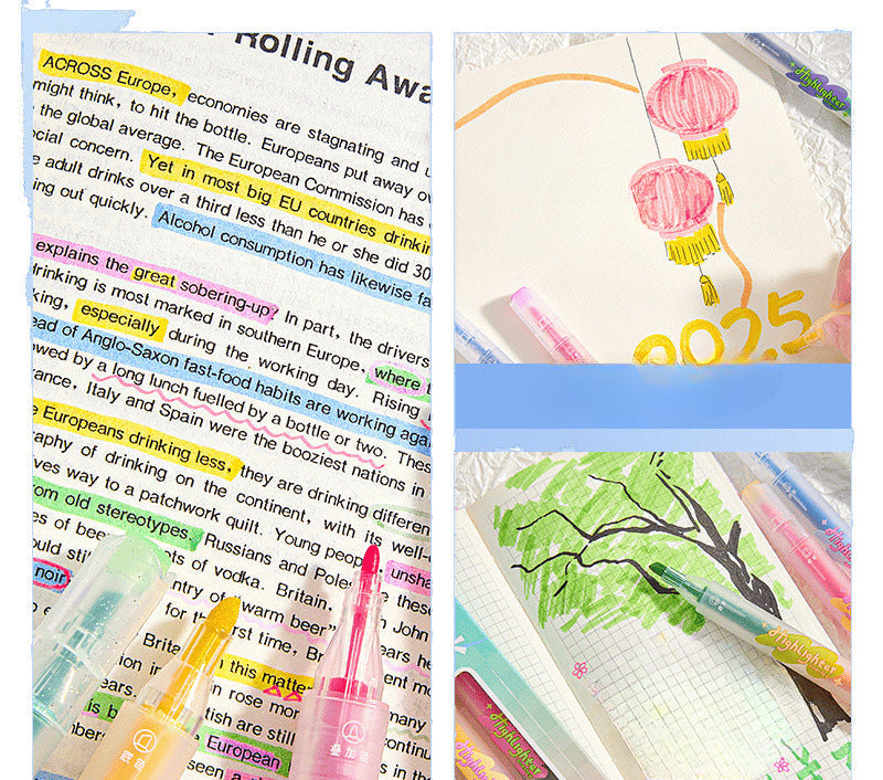 Highlighter Quick-drying Ins Wind Painting Marker image 4