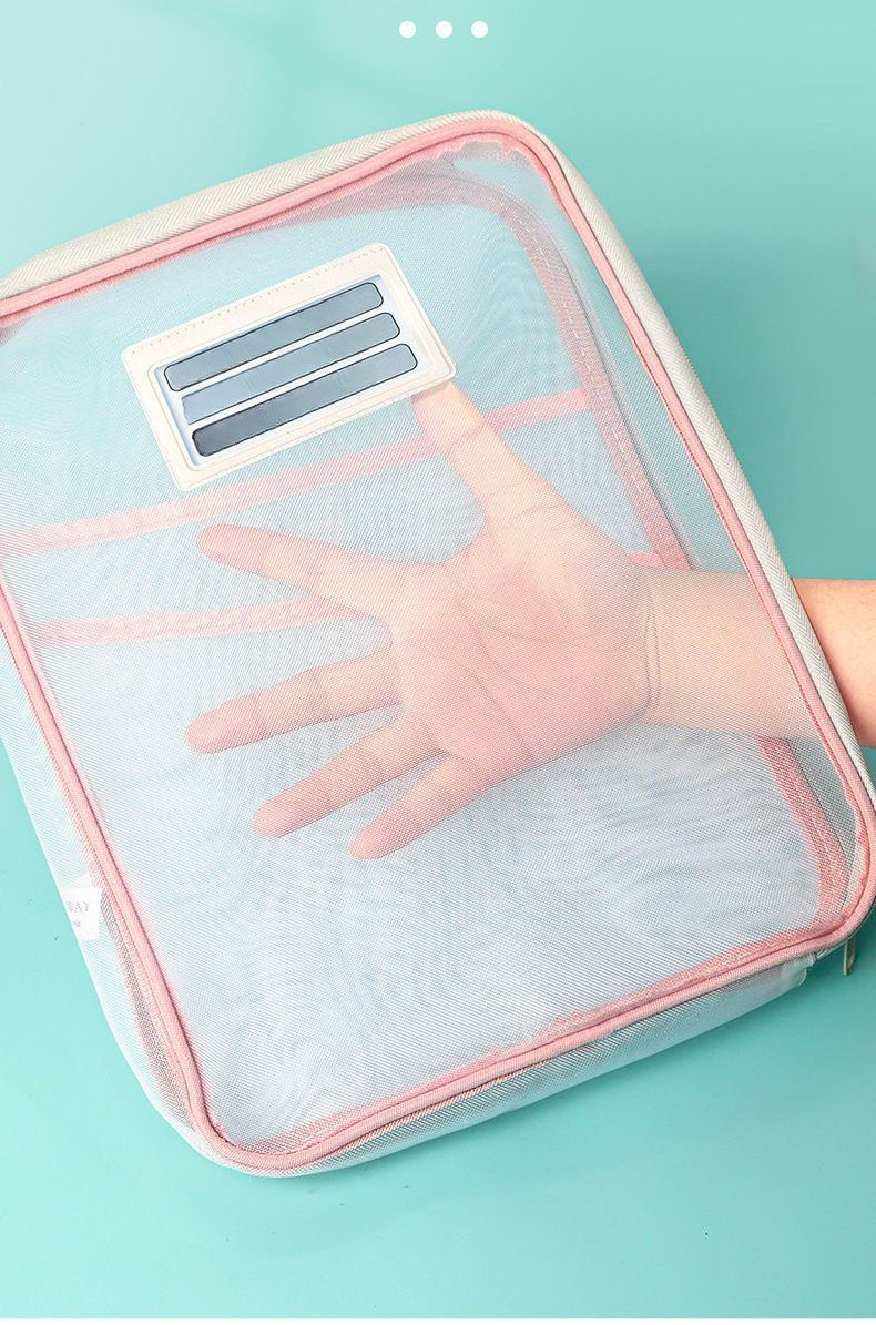 L-shaped Subject Classification Transparent Document Bag Zipper-type Large Open Tote Bag image 6