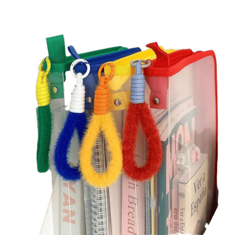 Ins Large Capacity A4 Zipper Transparent Storage Bag image 4