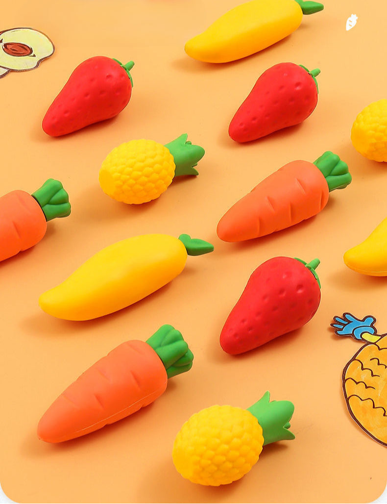 Carrot Strawberry Eraser Cartoon Cute Without Crumbs Like Leather image 12