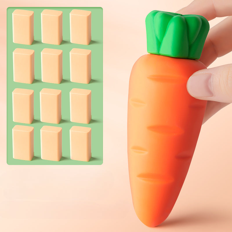 Carrot Strawberry Eraser Cartoon Cute Without Crumbs Like Leather image 1