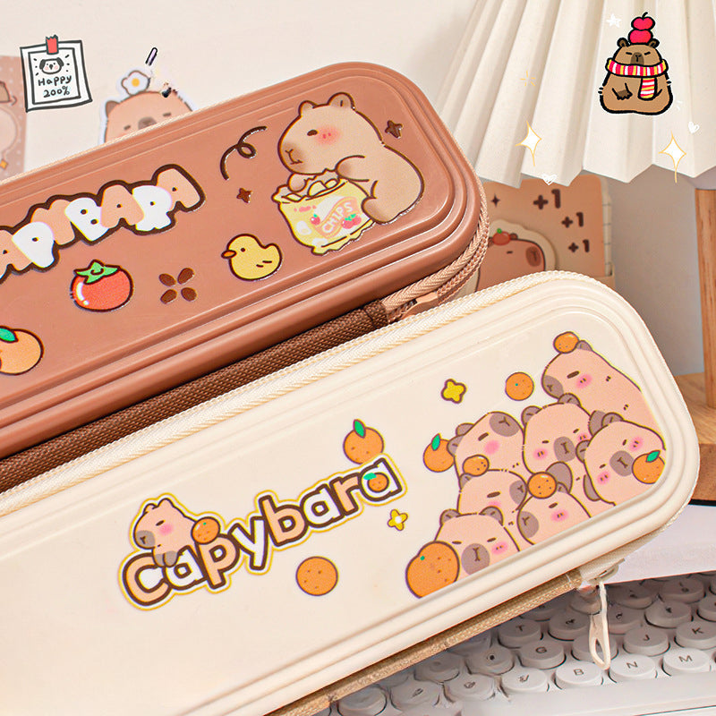 Cartoon Kapibara Single Layer Pencil Case image 3